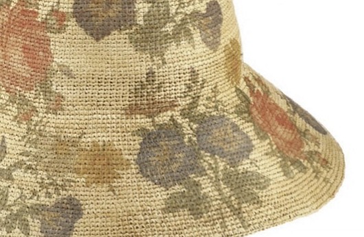 Dámský slaměný klobouk Croche s květinovým vzorem od Fiebig