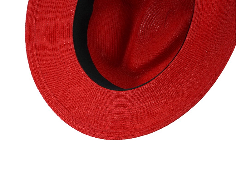 Luxusní nemačkavý červený klobouk Fedora - ručně šitý, UV faktor 80 - Mayser Mathis