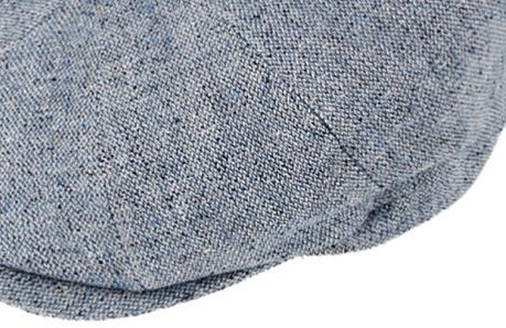 Luxusní hedvábní 8-dílna pánská letní bekovka -UV protection - Fiebig since 1903 - modrá