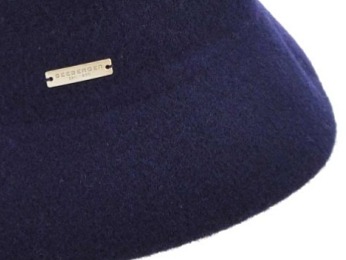 Bucket hat - zimní modrý vlněný klobouček - Seeberger