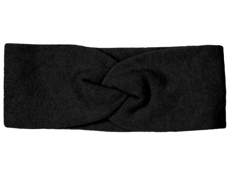 Dámská černá kašmírová zimní čelenka - Fiebig