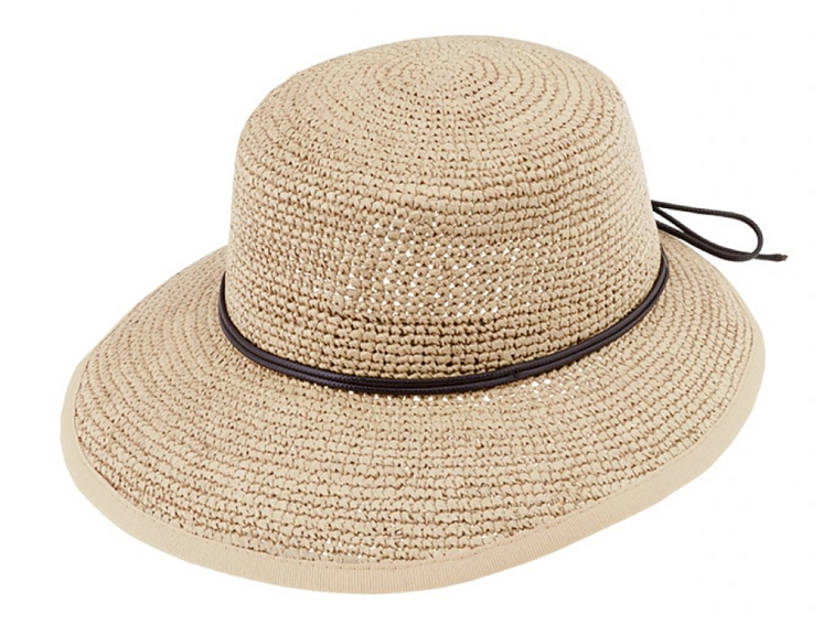 Béžová letní kšiltovka-klobouček - Fiebig 1903 - crochet