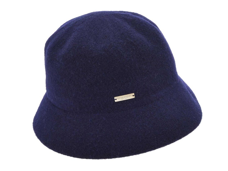 Bucket hat - zimní modrý vlněný klobouček - Seeberger