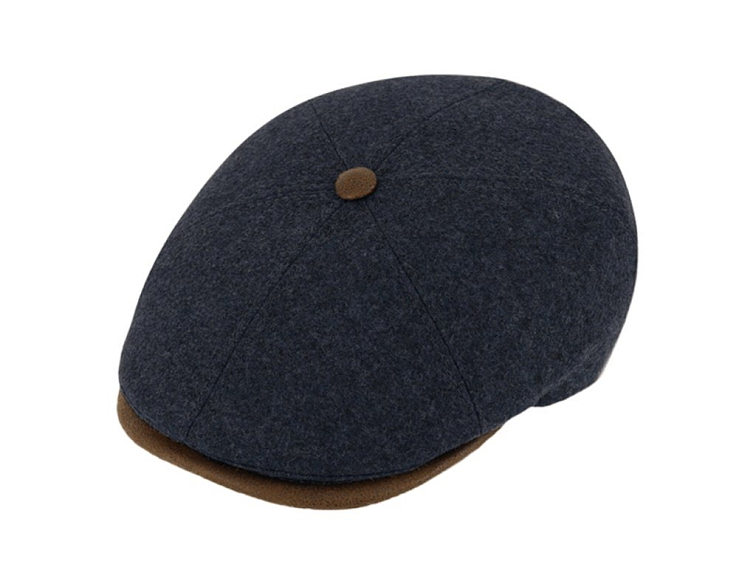 Zimní retro bekovka 6-panel od Fiebig vlna - modrá