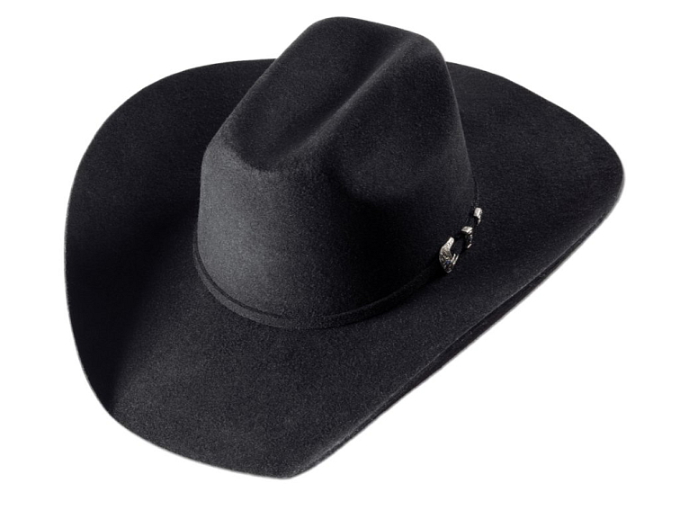Westernový černý klobouk - WYOMING