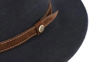 Kašmírový modrý cestovní klobouk Fiebig - Traveller Kaschmir