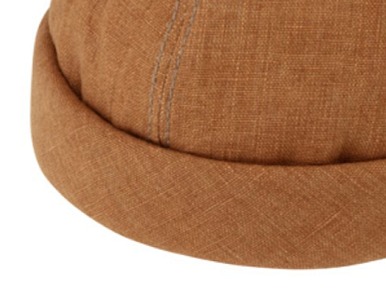 Lněná čepice - Docker skořicová - 8821108