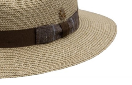 Luxusní nemačkavý béžový klobouk Fedora - ručně šitý, UV faktor 80 - Mayser Pelin