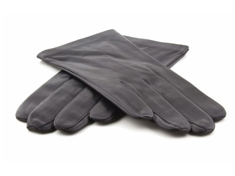 Pánské černé kožené rukavice bez podšívky - Carlsbad Hat