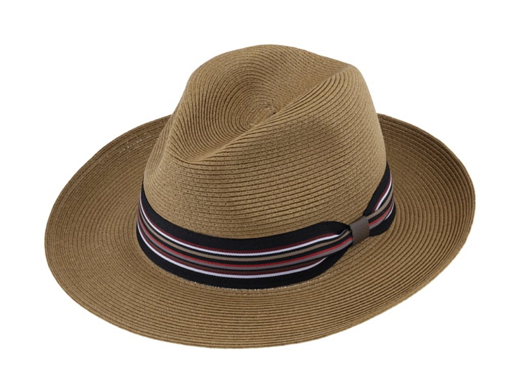 Letní Fedora klobouk - Fiebig Cognac