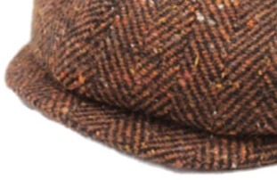 Zimní hnědá bekovka Hatteras od Fiebig - Vlna Tweed / Bekovka peaky blinders