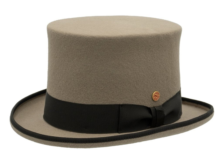 Luxusní béžový cylindr Mayser - Top Hat