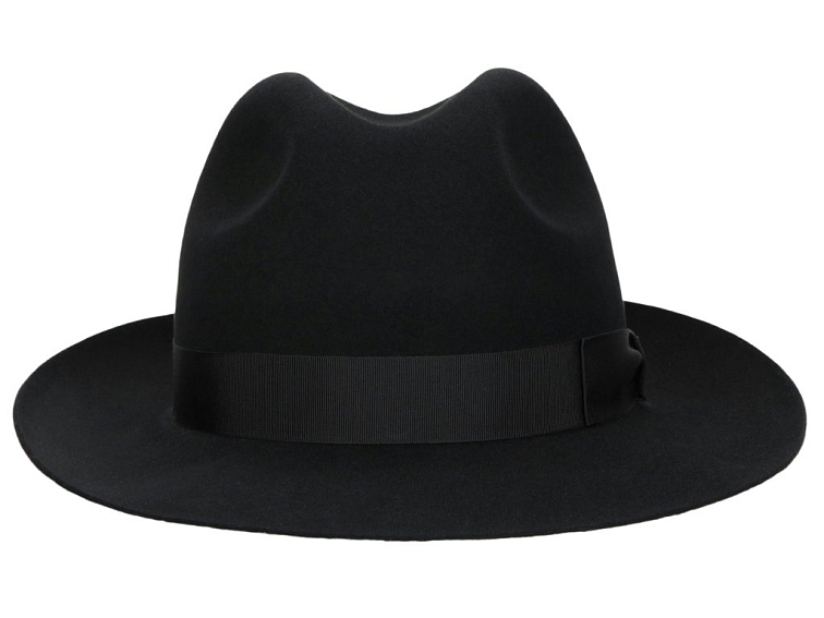 Luxusní černý klobouk Borsalino - Fedora