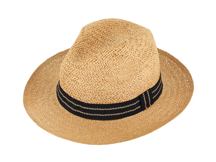 Unisex letní Fedora klobouk od Fiebig - Béžový