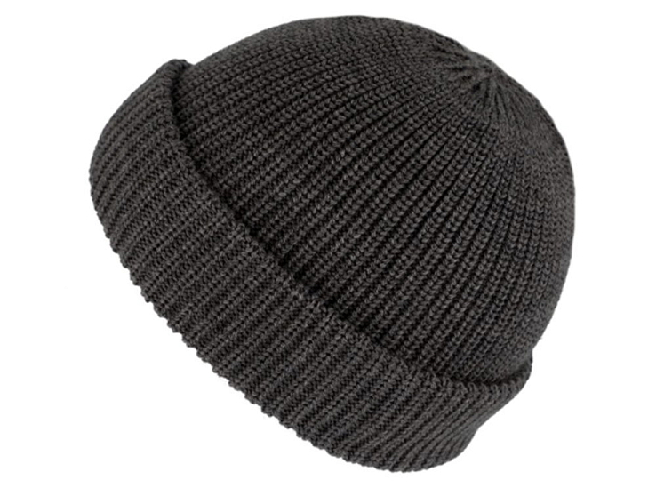 Šedá unisex čepice Fiebig - 100 % vlna Merino - docker