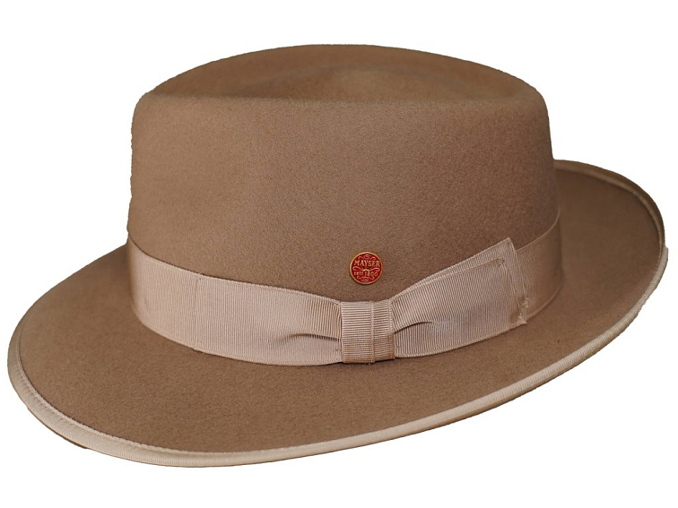 Béžový klobouk Fedora Bogart - Mayser Mio