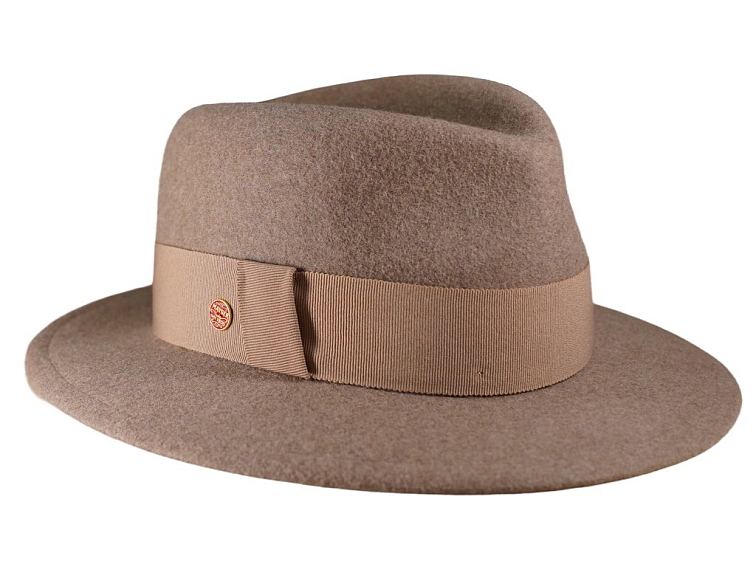 Dámský béžový nemačkavý fedora klobouk - Nane