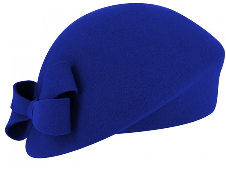 Dámská modrá plstěná lodička Fiebig