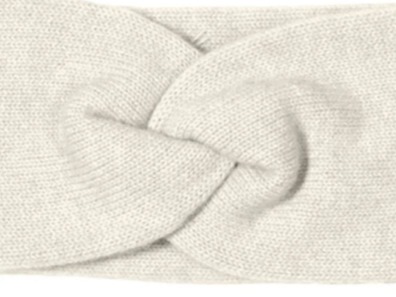 Dámská béžová kašmírová zimní čelenka - Fiebig