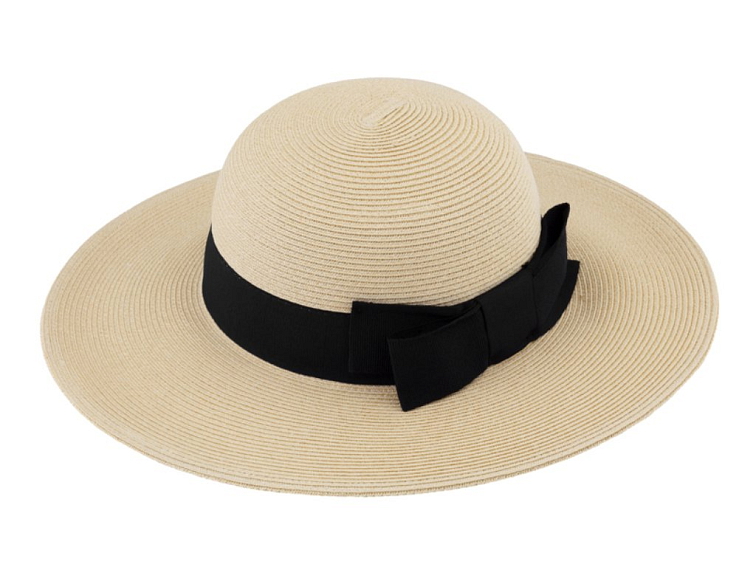 Letní dámský slaměný klobouk Fiebig s širokou krempou - Brim Hat Natur