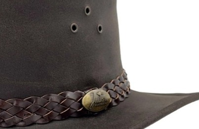 Hnědý kožený klobouk - Wallaroo Oil Jacaru