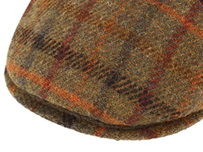 Pánská kostkovaná vlněná bekovka - Fiebig - Harris Tweed