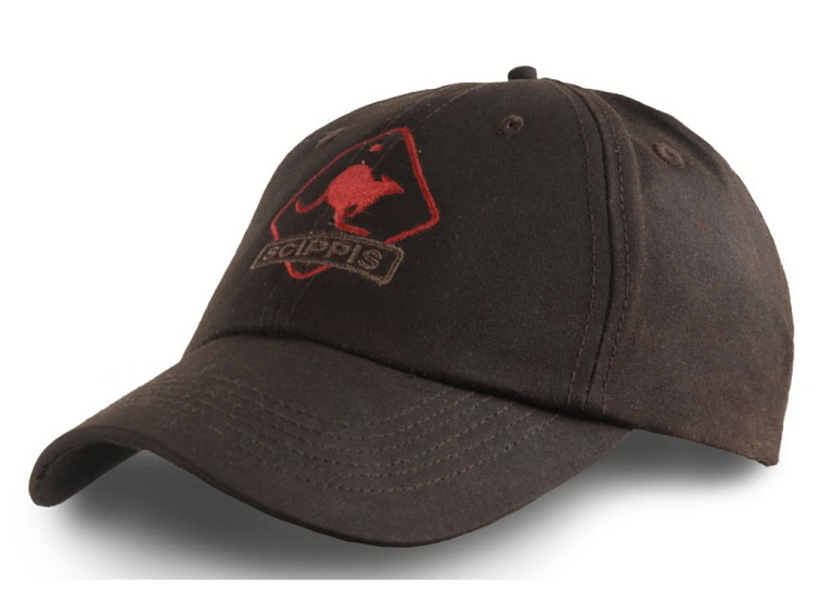 Australská hnědá kšiltovka oilskin - OILSKIN CAP