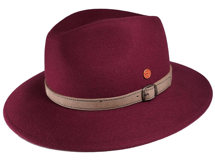 Cestovní bordó klobouk Mayser - Gedeon Mayser