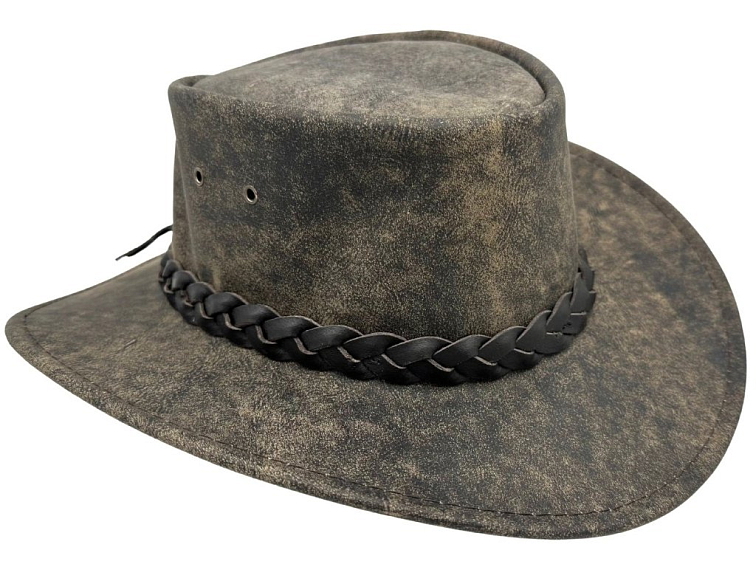 Australský kožený klobouk - Explorer Jacaru