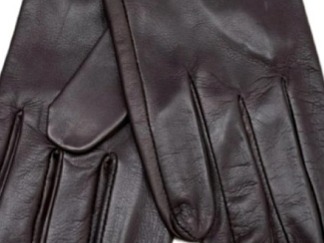 Pánské hnědé kožené rukavice bez podšívky s rozparkem vzadu - Carlsbad Hat