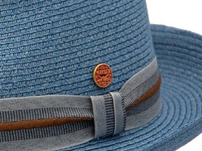 Modrý crushable (nemačkavý) letní klobouk Trilby - Mayser Maleo, UV faktor 80