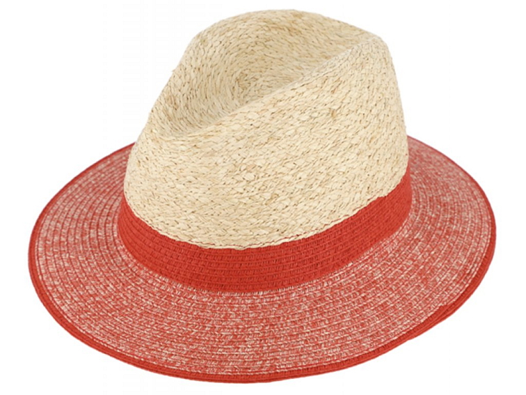 Letní crushable fedora klobouk od Fiebig - Traveller Raffia