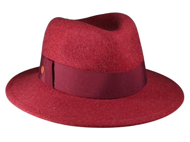 Dámský bordó nemačkavý fedora klobouk - Nane
