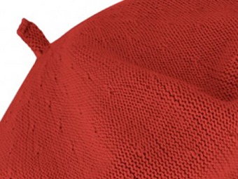 Bavlněný letní baret dámský - Flora - Červená