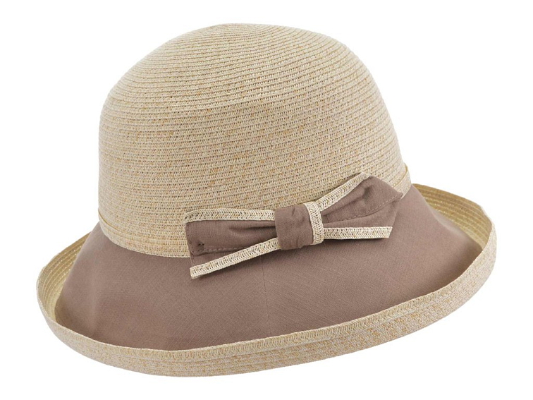 Dámský letní klobouk Bolero z papírové slámy a látky