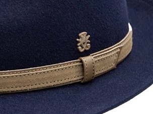 Luxusní modrý klobouk Mayser z králičí plsti -Collins
