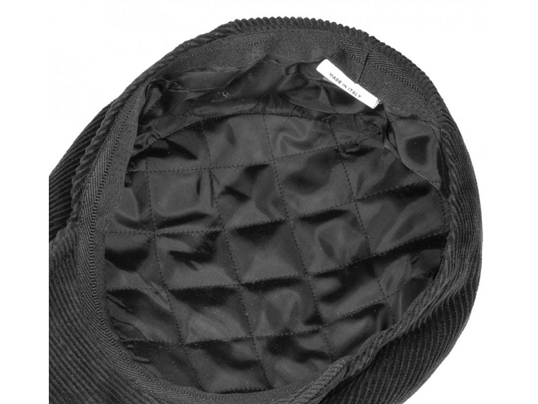 Pánská černá manšestrová bekovka s prošívanou nepromokavou podšívkou