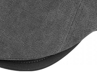 Retro bekovka driver cap od Fiebig bavlna - šedý kanvas a kůže