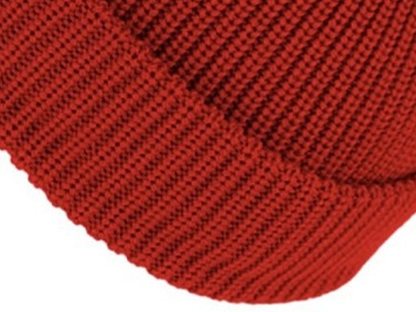 Červená unisex čepice Fiebig - 100 % vlna Merino - docker