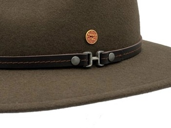 Cestovní nemačkavý voděodolný hnědý klobouk Mayser - Mathis Mayser