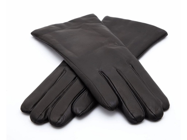 Dámské černé kožené rukavice vlněná podšívka - Carlsbad Hat