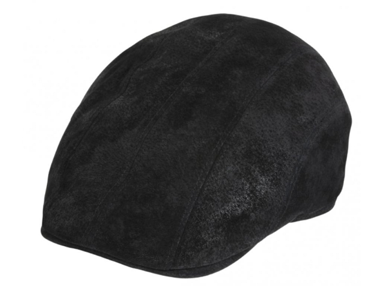 Pánská kožená bekovka s podšívkou - černá kožená bekovka