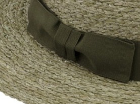 Dámský letní khaki Fedora klobouk - 100% slaměný klobouk od Fiebig