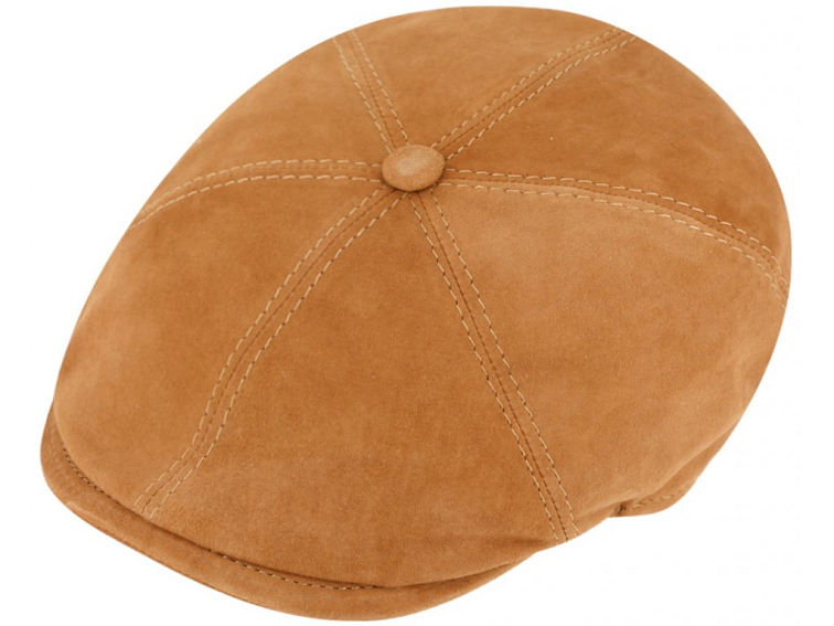 Pánská kožená 6-dílná bekovka s podšívkou - béžová kožená bekovka