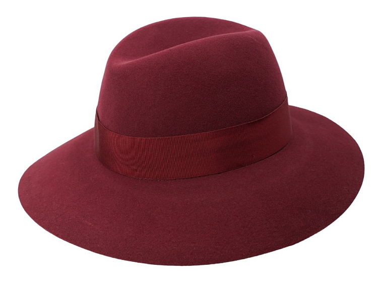 Dámský bordo klobouk Borsalino - Claudette