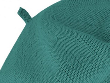 Bavlněný letní baret dámský - Flora - Tyrkysová