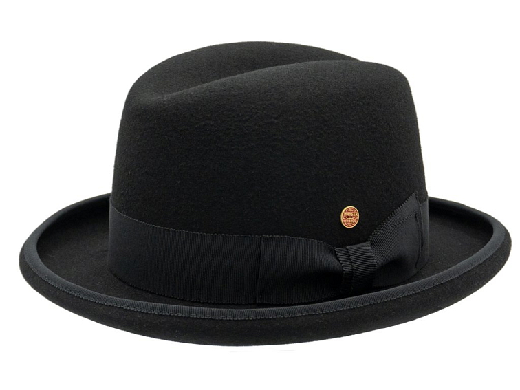 Černý pánský homburg - klobouk Mayser Homburg