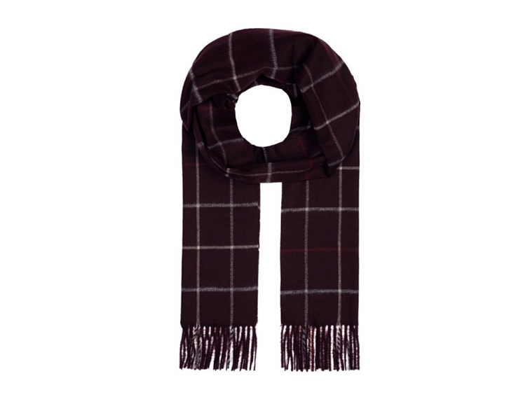 Bordó kostkovaná šála od Fiebig