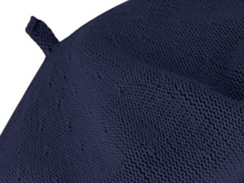 Bavlněný letní baret dámský - Flora - Tmavě modrá