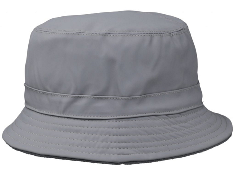 Šedý bucket hat (oboustranný) - nepromokavý podzimní klobouk - Fiebig 1903